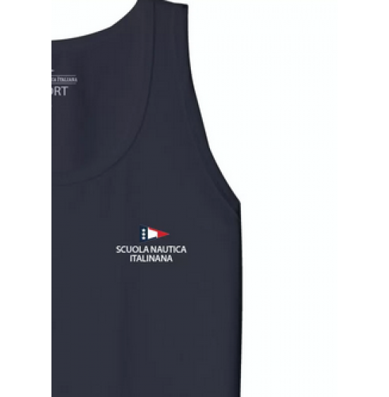 SCUOLA NAUTICA ITALIANA MAN VEST WITH EMBROIDERY 015955 BLACK
