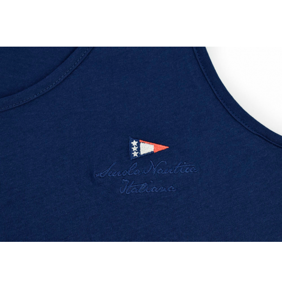 SCUOLA NAUTICA ITALIANA MAN VEST WITH EMBROIDERY 015955 BLUE
