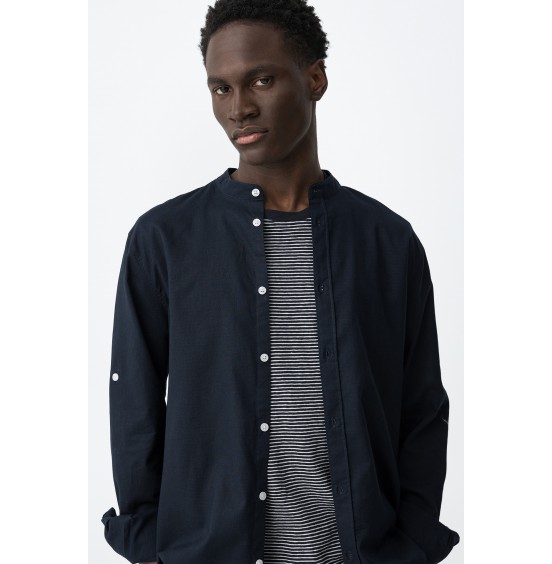 TIFFOSI BISHOP ΑΝΔΡΙΚΟ ΠΟΥΚΑΜΙΣΟ Mau 10065634-788 BLUE BLACK