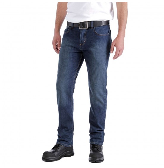 CARHARTT ΑΝΔΡΙΚΟ ΠΑΝΤΕΛΟΝΙ RUGGED FLEX 5-POCKET RELAXED FIT 102804-498 BLUE CHAMBRAY