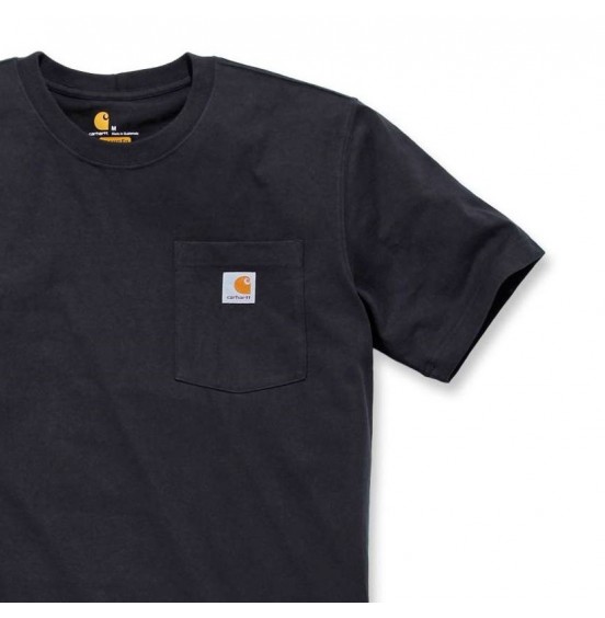 CARHARTT ΑΝΔΡΙΚΟ T-SHIRT RELAXED FIT HEAVYWEIGHT SHORT-SLEEVE POCKET 103296-001 BLACK