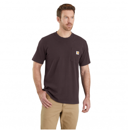 CARHARTT ΑΝΔΡΙΚΟ T-SHIRT RELAXED FIT HEAVYWEIGHT SHORT-SLEEVE POCKET 103296-BB3 DARK SEPIA