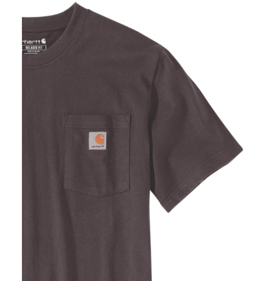 CARHARTT ΑΝΔΡΙΚΟ T-SHIRT RELAXED FIT HEAVYWEIGHT SHORT-SLEEVE POCKET 103296-BB3 DARK SEPIA