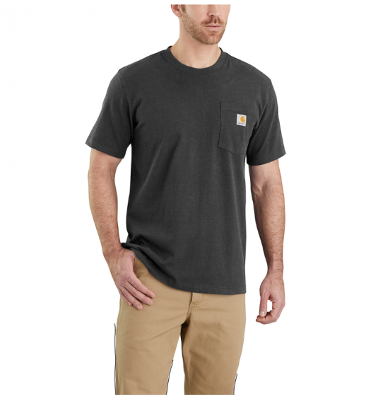 CARHARTT ΑΝΔΡΙΚΟ T-SHIRT RELAXED FIT HEAVYWEIGHT SHORT-SLEEVE POCKET 103296-CRN CARBON HEATHER
