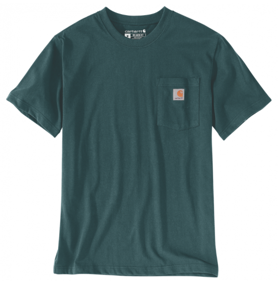 CARHARTT ΑΝΔΡΙΚΟ T-SHIRT RELAXED FIT HEAVYWEIGHT SHORT-SLEEVE POCKET 103296-GM1 GREENSTONE