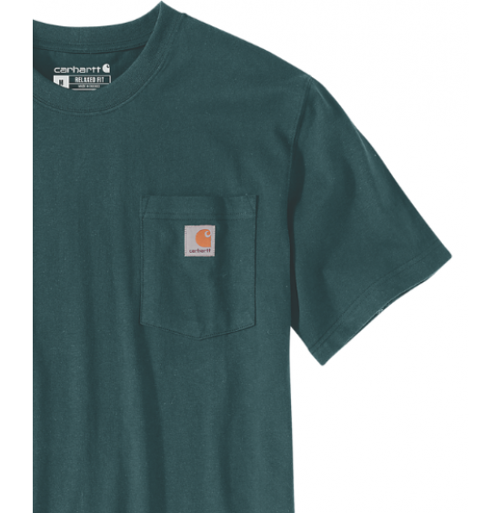 CARHARTT ΑΝΔΡΙΚΟ T-SHIRT RELAXED FIT HEAVYWEIGHT SHORT-SLEEVE POCKET 103296-GM1 GREENSTONE