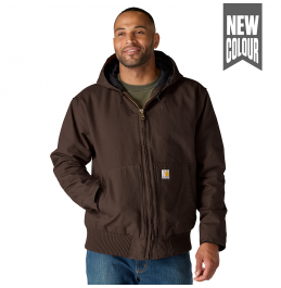 CARHARTT ΑΝΔΡΙΚΟ JACKET WASHED DUCK ACTIVE 104050-DKB DARK BROWN