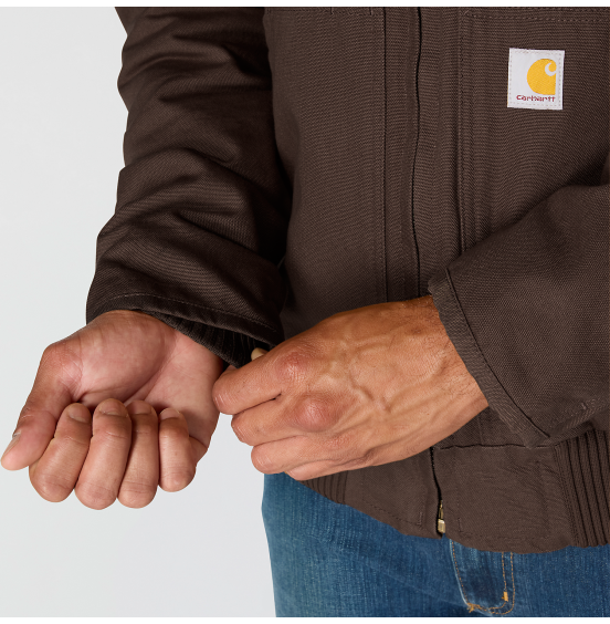 CARHARTT ΑΝΔΡΙΚΟ JACKET WASHED DUCK ACTIVE 104050-DKB DARK BROWN