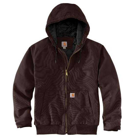 CARHARTT ΑΝΔΡΙΚΟ JACKET WASHED DUCK ACTIVE 104050-DKB DARK BROWN