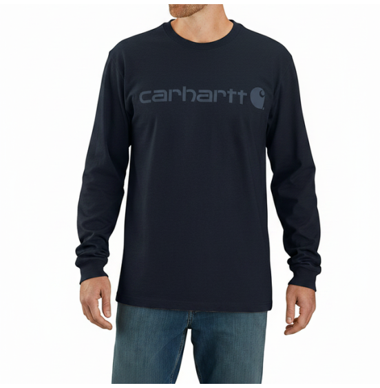 CARHARTT ΑΝΔΡΙΚΗ ΜΠΛΟΥΖΑ DEARBORN RELAXED LS LOGO 104107-I27 NAVY DARK