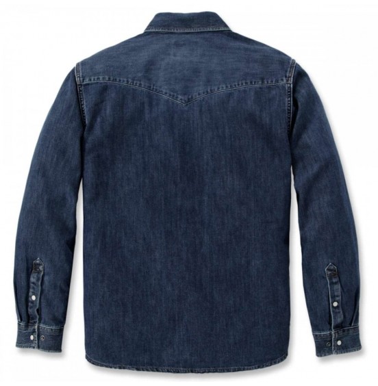 CARHARTT ΑΝΔΡΙΚΟ ΠΟΥΚΑΜΙΣΟ MONTONA RELAXED FIT MIDWEIGHT DENIM LONGSLEEVE SNAP FRONT SHIRT 106429-HK3 DENIM BLUE