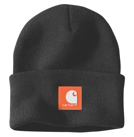 CARHARTT ΣΚΟΥΦΟΣ RUBBER PATCH WATCH CAP 106920-N63 BLACK CARHARTT ΣΚΟΥΦΟΣ RUBBER PATCH WATCH CAP 106920-N63 BLACK