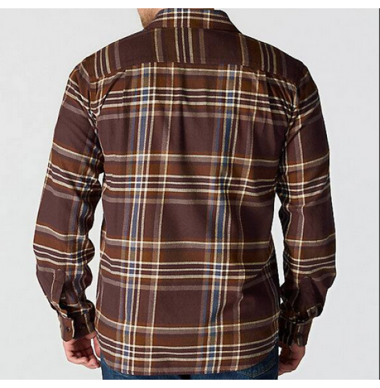 CARHARTT ΑΝΔΡΙΚΟ ΠΟΥΚΑΜΙΣΟ RUGGED FLEX RELAXED FIT MIDWEIGHT FANNEL LONGSLEEVE PLAID SHIRT 107010-BB3 DARK SEPIA