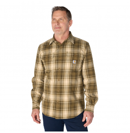 CARHARTT ΑΝΔΡΙΚΟ ΠΟΥΚΑΜΙΣΟ HUBBARD LOOSE LS PLAID 107013-GN6 BURNISHED LOGS