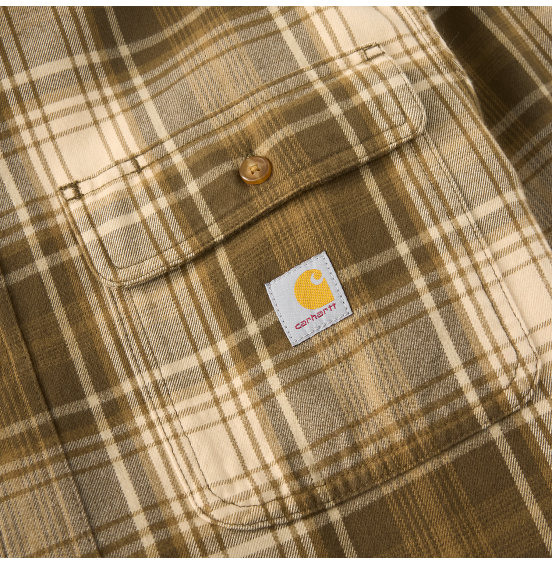 CARHARTT ΑΝΔΡΙΚΟ ΠΟΥΚΑΜΙΣΟ HUBBARD LOOSE LS PLAID 107013-GN6 BURNISHED LOGS
