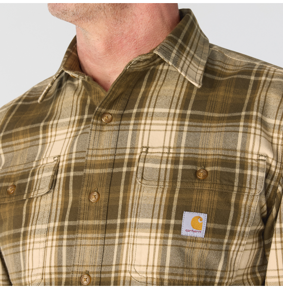 CARHARTT ΑΝΔΡΙΚΟ ΠΟΥΚΑΜΙΣΟ HUBBARD LOOSE LS PLAID 107013-GN6 BURNISHED LOGS