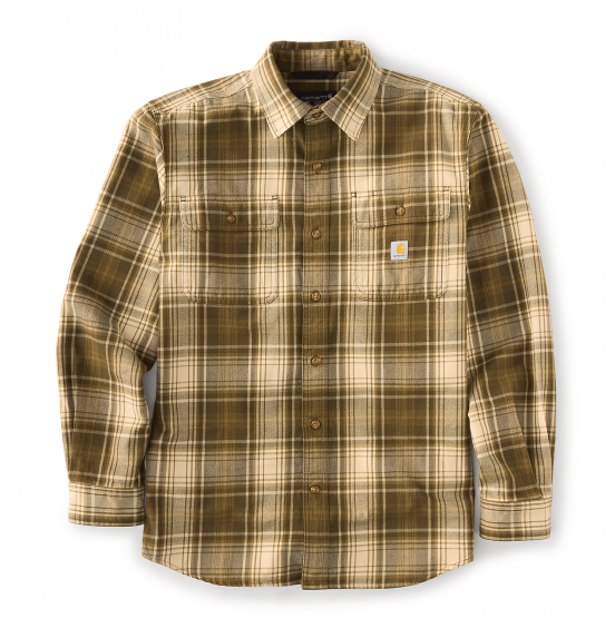 CARHARTT ΑΝΔΡΙΚΟ ΠΟΥΚΑΜΙΣΟ HUBBARD LOOSE LS PLAID 107013-GN6 BURNISHED LOGS