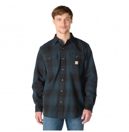 CARHARTT ΑΝΔΡΙΚΟ ΠΟΥΚΑΜΙΣΟ HUBBARD LOOSE LS PLAID 107013-HV8 DEEP SMOKE BLUE