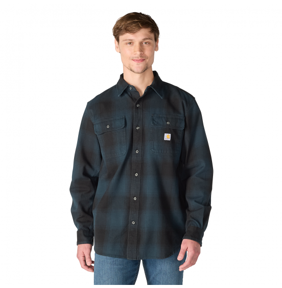 CARHARTT ΑΝΔΡΙΚΟ ΠΟΥΚΑΜΙΣΟ HUBBARD LOOSE LS PLAID 107013-HV8 DEEP SMOKE BLUE