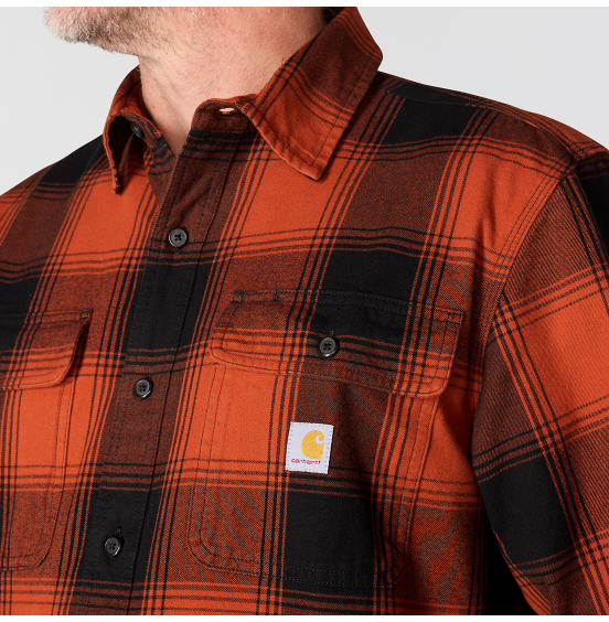 CARHARTT ΑΝΔΡΙΚΟ ΠΟΥΚΑΜΙΣΟ HUBBARD LOOSE LS PLAID 107013-RG0 HOMESTEAD RED