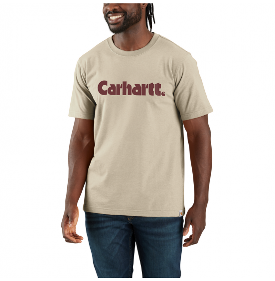 CARHARTT ΑΝΔΡΙΚΟ T-SHIRT RELAXED FIT LIGHTWEIGHT SHORT-SLEEVE LOGO GRAPHIC 107046-Α16 OAT MILK
