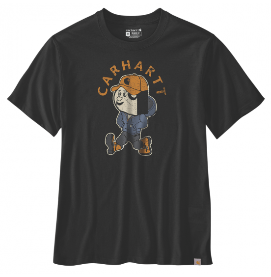 CARHARTT ΑΝΔΡΙΚΟ T-SHIRT RELAXED FIT LIGHTWEIGHT SHORT-SLEEVE ACTIVE JAC GRAPHIC 107051-N04 BLACK