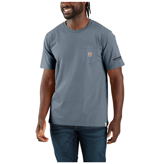 CARHARTT ΑΝΔΡΙΚΟ T-SHIRT RELAXED FIT LIGHTWEIGHT SHORT-SLEEVE POCKET 107052-HN7 LIGHT FADED NAVY