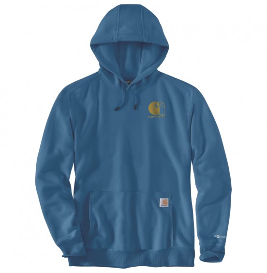 CARHARTT ΑΝΔΡΙΚΟ ΦΟΥΤΕΡ FORCE RELAXED FIT LIGHTWEIGHT LOGO GRAPHIC SWEATSHIRT 107064-H04 DARK HORIZON BLUE
