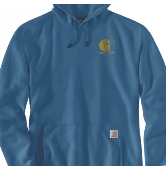 CARHARTT ΑΝΔΡΙΚΟ ΦΟΥΤΕΡ FORCE RELAXED FIT LIGHTWEIGHT LOGO GRAPHIC SWEATSHIRT 107064-H04 DARK HORIZON BLUE