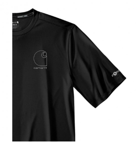 CARHARTT ΑΝΔΡΙΚΟ T-SHIRT FORCE SUN DEFENDER LIGHTWEIGHT SHORT-SLEEVE LOGO GRAPHIC 107182-N04 BLACK