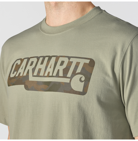CARHARTT ΑΝΔΡΙΚΟ T-SHIRT IRVINE RELAXED CAMO LOGO 107772-GR9 FADED FATIGUE