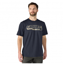 CARHARTT ΑΝΔΡΙΚΟ T-SHIRT IRVINE RELAXED CAMO LOGO 107772-I26 NAVY
