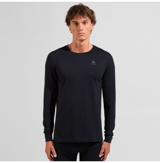 ODLO ΑΝΔΡΙΚΟ ΙΣΟΘΕΡΜΙΚΟ SPORTS UNDERWEAR MERINO 200 gr TOP CREW NECK 111602-15000 BLACK