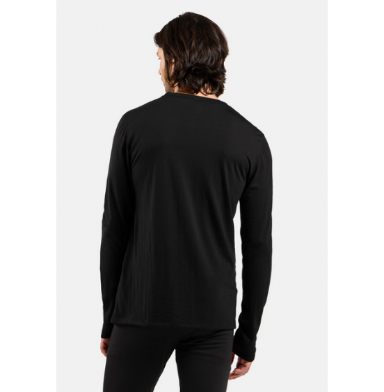 ODLO ΑΝΔΡΙΚΟ ΙΣΟΘΕΡΜΙΚΟ SPORTS UNDERWEAR MERINO 160 gr TOP CREW NECK 112272-15000 BLACK