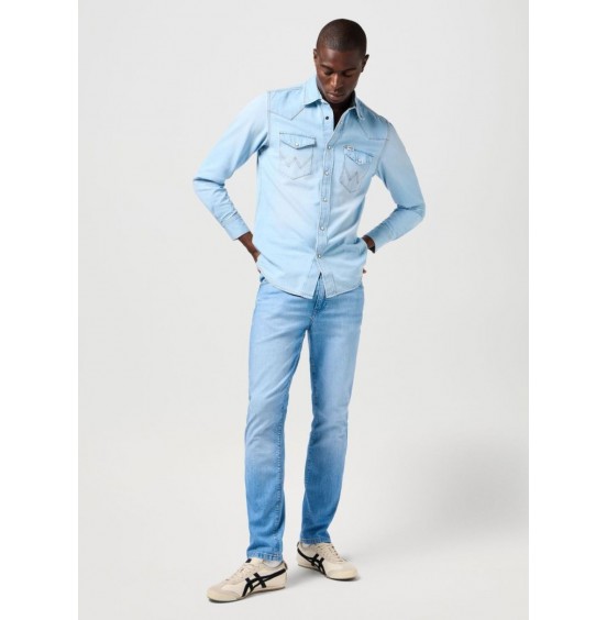 WRANGLER LARSTON 812 SLATE SHADE 112362560 SLIM TAPERED LIGHT BLUE