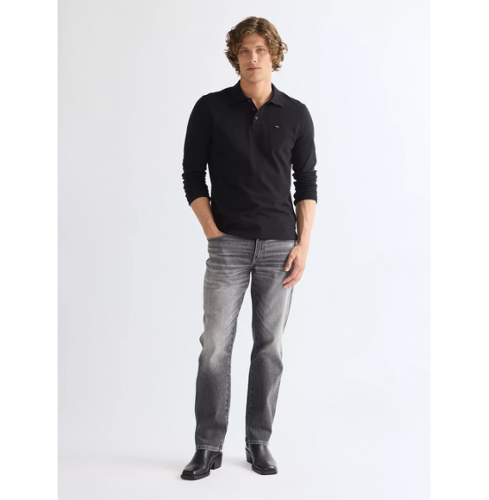 WRANGLER POLO LONGSLEEVE SHIRT 112387207 BLACK