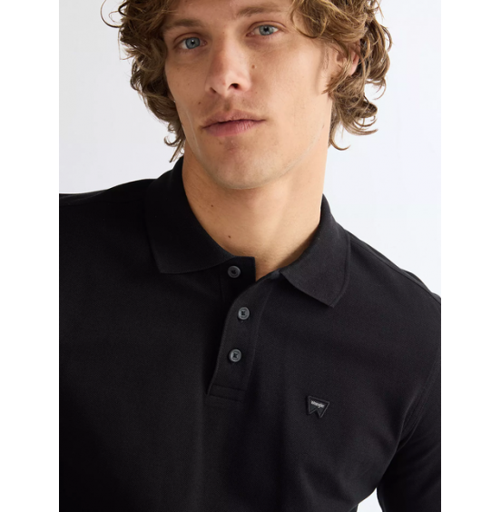 WRANGLER POLO LONGSLEEVE SHIRT 112387207 BLACK