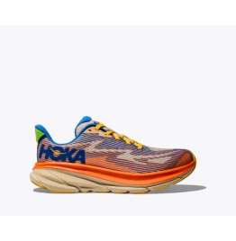 HOKA ΠΑΙΔΙΚΑ ΑΘΛΗΤΙΚΑ ΠΑΠΟΥΤΣΙΑ CLIFTON 9 1131170-URN ULTRA MARINE ELECTRIC TANGERINE