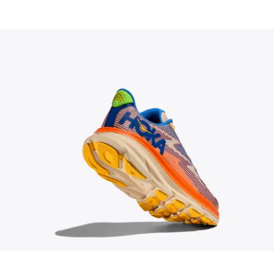 HOKA ΠΑΙΔΙΚΑ ΑΘΛΗΤΙΚΑ ΠΑΠΟΥΤΣΙΑ CLIFTON 9 1131170-URN ULTRA MARINE ELECTRIC TANGERINE