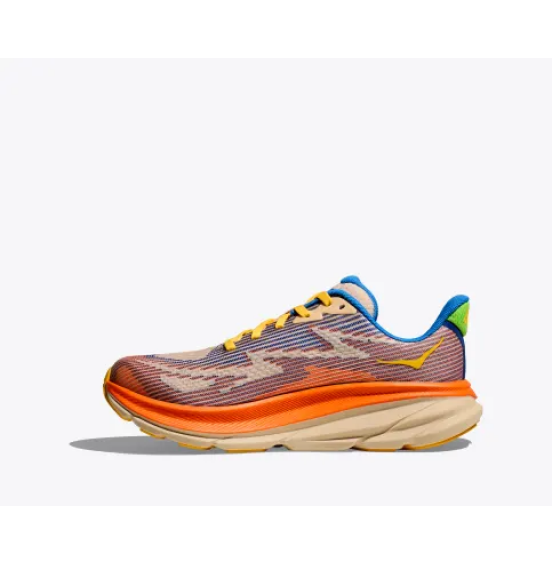 HOKA ΠΑΙΔΙΚΑ ΑΘΛΗΤΙΚΑ ΠΑΠΟΥΤΣΙΑ CLIFTON 9 1131170-URN ULTRA MARINE ELECTRIC TANGERINE