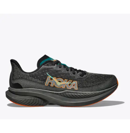 HOKA ΑΝΔΡΙΚΑ ΑΘΛΗΤΙΚΑ ΠΑΠΟΥΤΣΙΑ MACH 6 1147790-BKLC BLACK ELECTRIC TANGERINE
