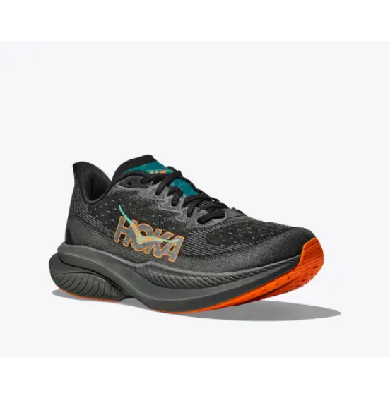 HOKA ΑΝΔΡΙΚΑ ΑΘΛΗΤΙΚΑ ΠΑΠΟΥΤΣΙΑ MACH 6 1147790-BKLC BLACK ELECTRIC TANGERINE
