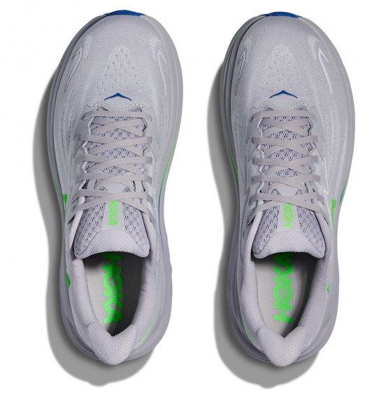 HOKA ΑΝΔΡΙΚΑ ΑΘΛΗΤΙΚΑ ΠΑΠΟΥΤΣΙΑ CLIFTON 10 1162030-AYNN ASS GREY NEON GREEN