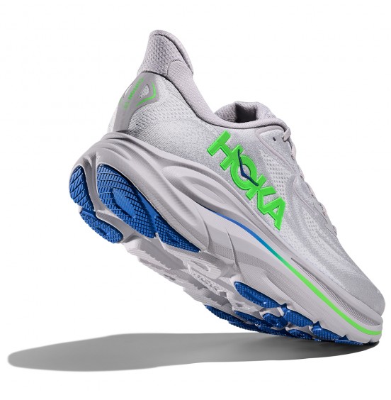 HOKA ΑΝΔΡΙΚΑ ΑΘΛΗΤΙΚΑ ΠΑΠΟΥΤΣΙΑ CLIFTON 10 1162030-AYNN ASS GREY NEON GREEN