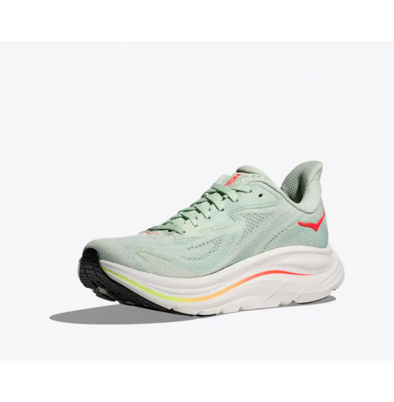 HOKA ΓΥΝΑΙΚΕΙΑ ΑΘΛΗΤΙΚΑ ΠΑΠΟΥΤΣΙΑ CLIFTON 10 1162031-SLSSN SEA GLASS NEON FLAME