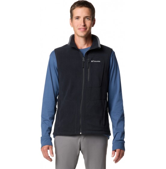 COLUMBIA M FAST TREK FLEECE VEST 1460001-015 BLACK