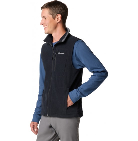 COLUMBIA M FAST TREK FLEECE VEST 1460001-015 BLACK