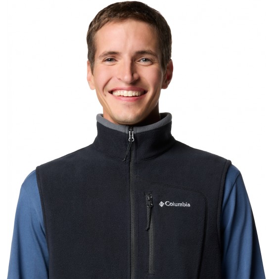 COLUMBIA M FAST TREK FLEECE VEST 1460001-015 BLACK