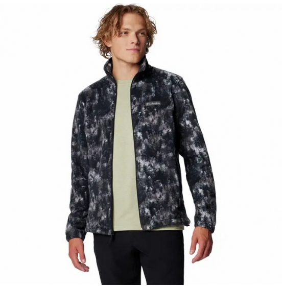 COLUMBIA M STEENS MOUNTAIN PRINTED FULL ZIP JACKET 1478231-026 BLACK