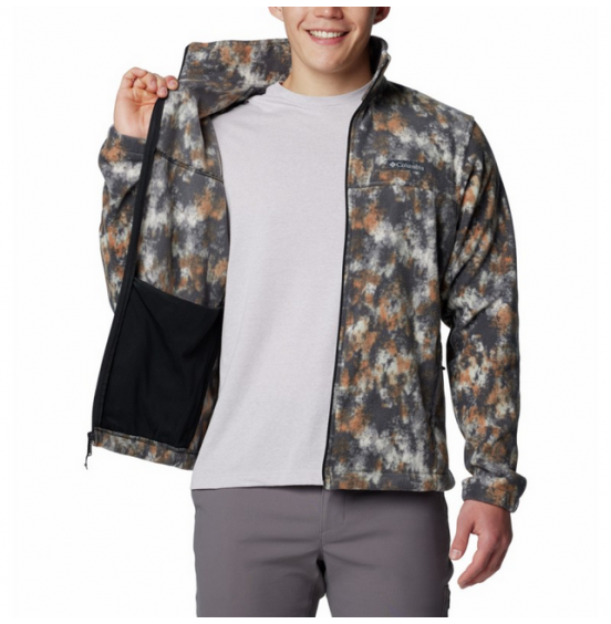 COLUMBIA M STEENS MOUNTAIN PRINTED FULL ZIP JACKET 1478231-279 GREY